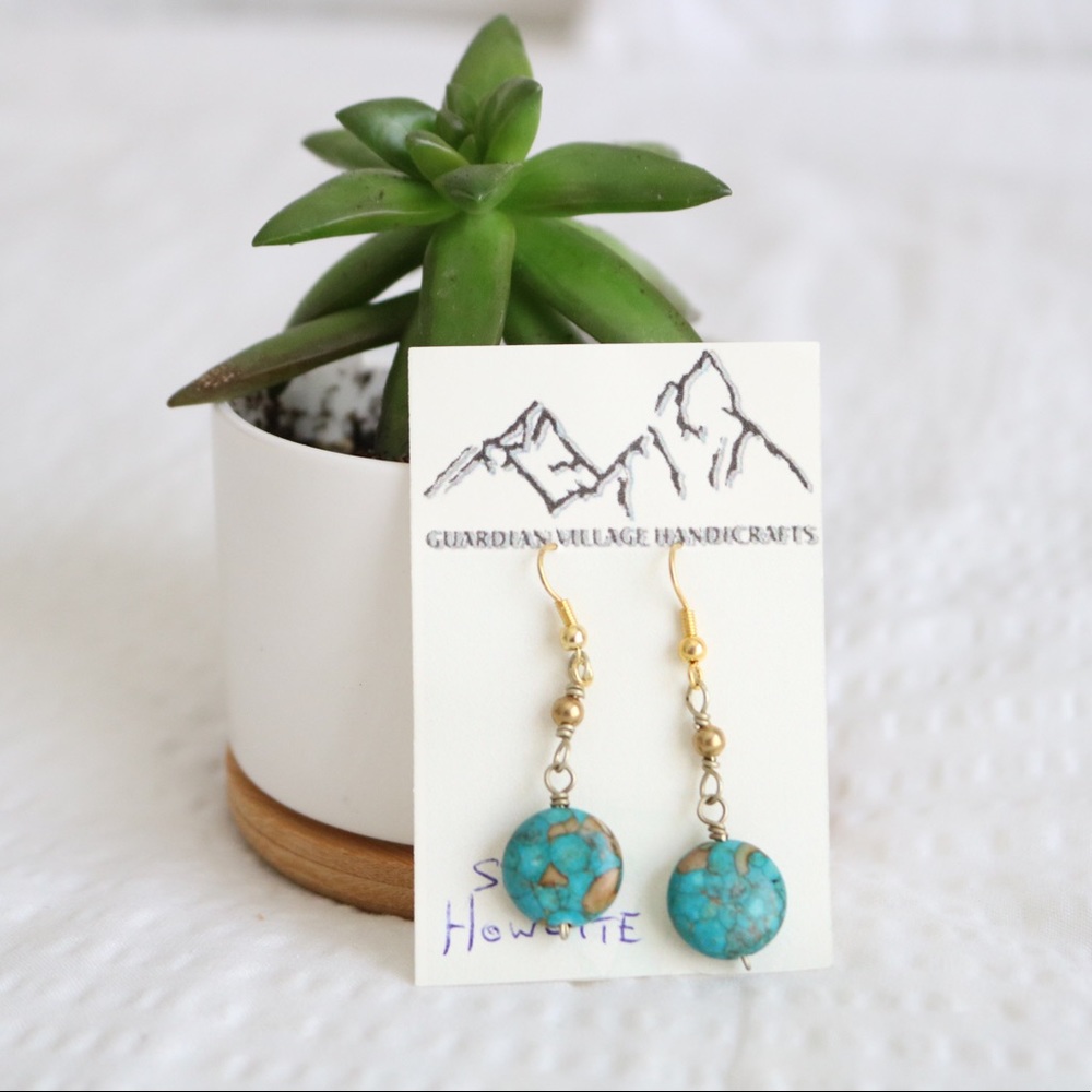 NWOT Howlite Stone Earrings